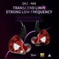 QKZ AK6 Copper Driver HiFi Earphones In Ear Sport Headphones ports Wired Earphones With Microphone Noise Cancelling Headset. 