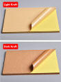 Light/Dark Brown Selft-Adhesive Kraft Paper Label A4 Sticker | 20 sheets |  Laser, Inkjet, Copier A4 Printable Labels Sticker. 
