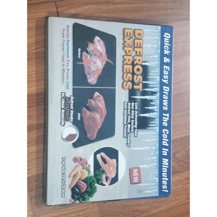 Golden Pyae Defrost Express Fast Defrosting Tray Thaw Frozen Food Meat Fruit Quick Defrosting Plate Board Defrost Kitchen Gadget Tool Quickly Enjoy Cuisine (ရေခဲဖျော်အပြား)
