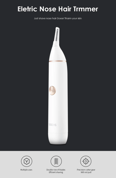 SOOCAS N1 waterproof Nose Hair Trimmer Eyebrow Clipper | Shop.com.mm