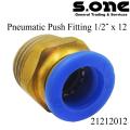 Pneumatic Push Fitting 1/2" x 12. 