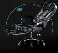 Demine Mart Gaming Office Boss Chair PU Leather Massage Chair With Footrest Computer Armchair 360° Rotatable Lift Chair. 