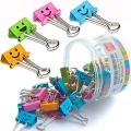 Colour binder clips 1"(25mm) 48pcs. 