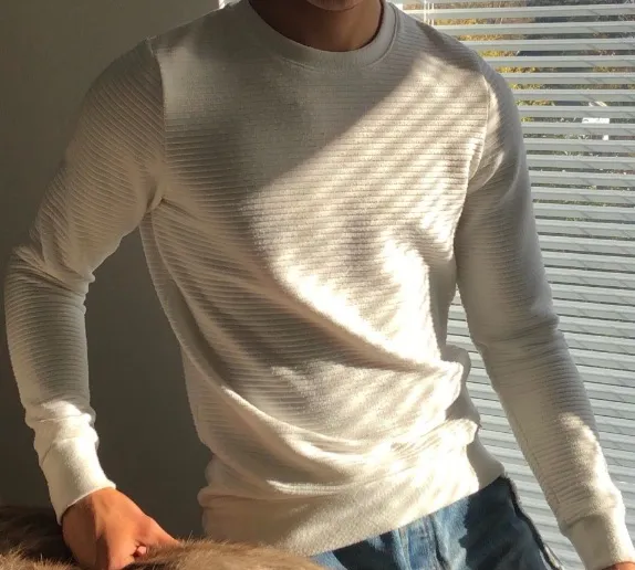 Smog Brand Rib Shirt Long Sleeve Sweater ( Branded Export )