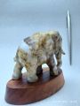 Fossilized wood elephant 3 inches size.  အင်ကြင်းကျောက် ဆင် ၃ လက်မ အရွယ်. 