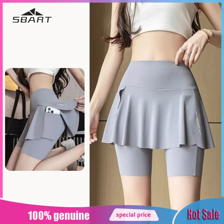 (Preorder)%20SBART%20Fireproof%20Yoga%20Pants%20for%20Walking%20with%20Pockets,%20Women's%20Quick-Drying%20Ice%20Silk%20Sports%20Skirt%20and%20Running%20Fitness%20Skirt%20-%20Image%205