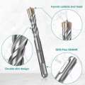 Clover 1 pcs Electric Hammer Drill Bit 6/8/12 mm Drill bit for Concrete Cement Wall (အုတ်ဖောက်ကီးလိုင်းဆူးသွား). 