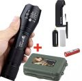 Turbo light ultrafire 2200LM CREE XML T6 LED zoomable flashlight. 