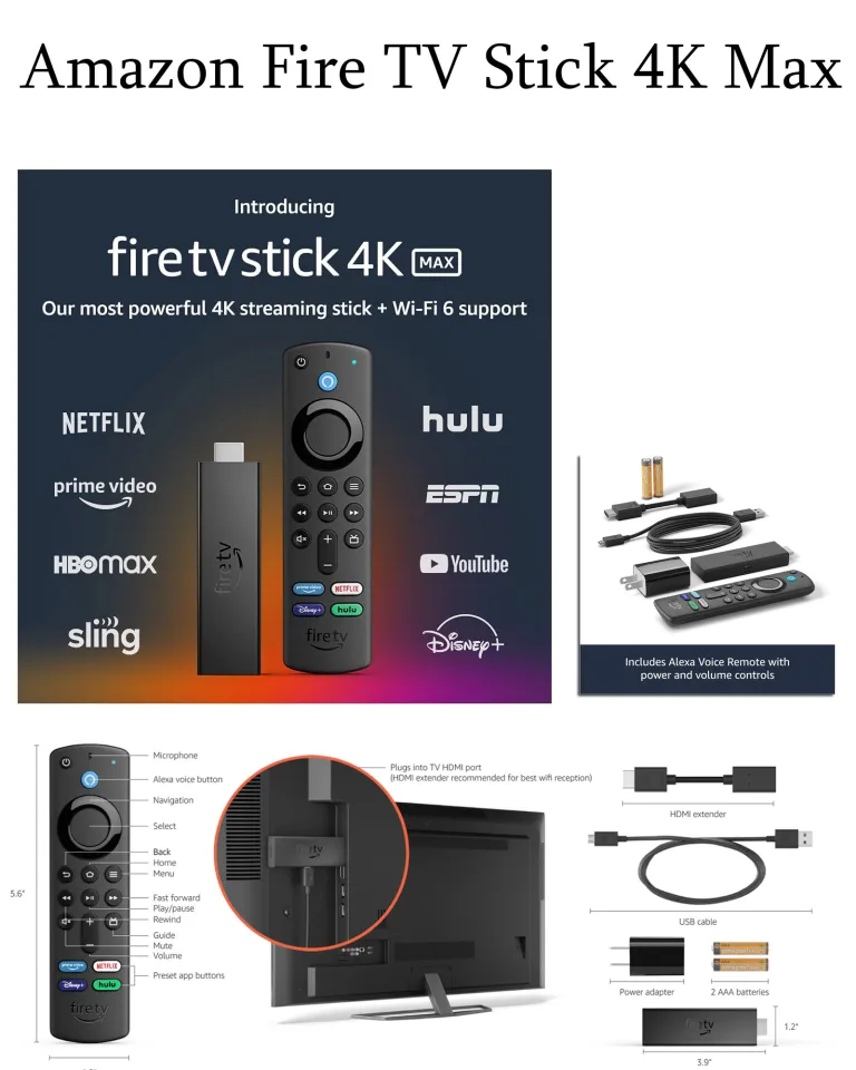 【美品おまけあり】Amazon Fire TV Stick 4K MAX Amazon Fire TV Stick 4K Max streaming device