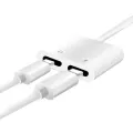 Dual Lighting Adapter For iPhone 7 8 X Splitter 2 in 1 Charger. 