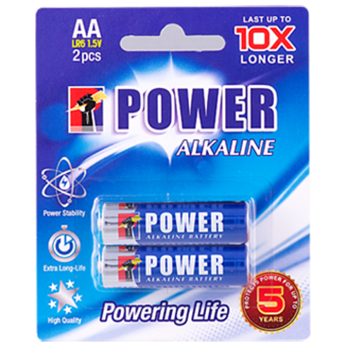 Power Battery Alkaline AA(1 card 2's