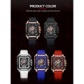 (Preorder) Crrju Genuine Fashion Quartz Wristwatch Silicone Strap Chronograph Multifunction Waterproof Business Style Men's Watch 2312  အမျိုးသား လက်ပတ်နာရီ. 