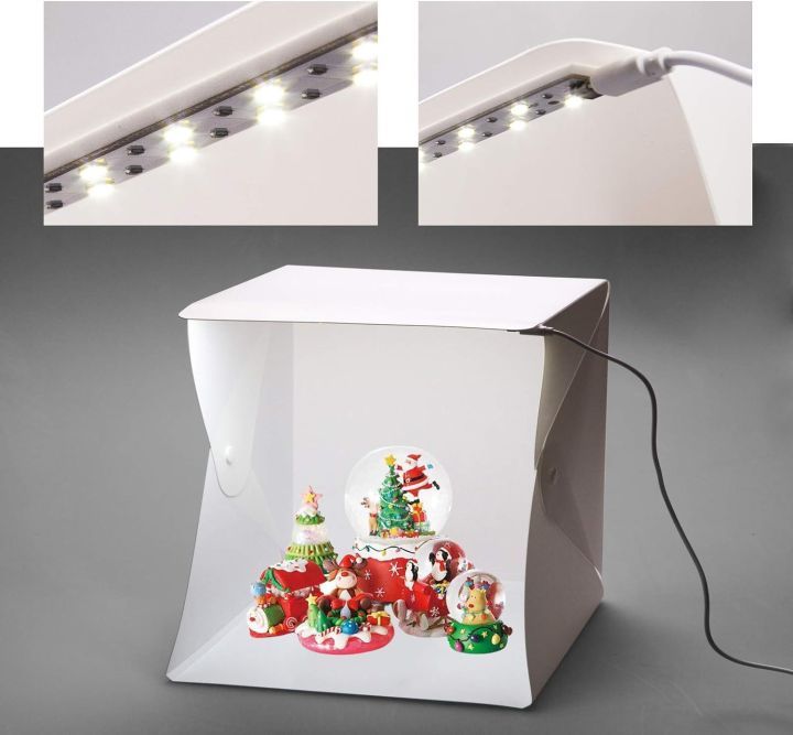 Action%20Pro%20Portable%20Mini%20Photo%20Studio%2023%20x%2023cm%20Led%20Lighting%20Studio%20Box,%20Foldable%20Light%20Box%20with%20White%20,%20Grey%20and%20Black%20Drop%20-%20Image%204