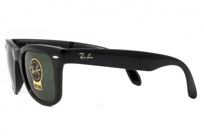 Ray-Ban Black Matte Folding Wayfarer Classiic Sunglasses Diameter