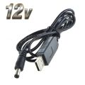 5V to 12V USB Converter Cable for Routers, Modems and TVs. 