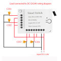 Four-way wireless remote control switch DC12V24V three-way car tailgate gate garage door lift controller. 