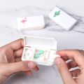 Pill Cases Pills Box, Set Pill Storage Box Fashion Element Waterproof 3 Grids Rectangular Tablets Splitter Case for Home Pill Seal Box. 