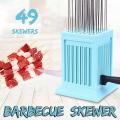 Hot BBQ 49 Holes Meat Skewer Kebab Maker Box Machine Beef Meat Maker Meat Kabobs Maker For BBQ Barbecue Skewer Kitchen Accessory (Sky Online). 