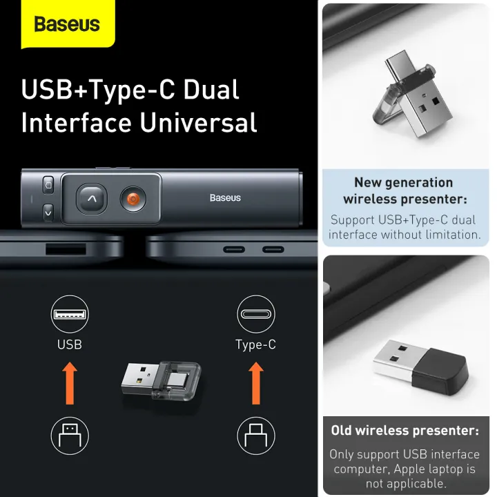 %F0%9F%94%B4%F0%9F%9F%A2Red%20/Green%20Baseus%20Orange%20Dot%20Wireless%20Presenter%20With%20USB/Type-C%20Receiver%20(Rechargeable/%20AAA%20battery%20type)%20-%20Image%206
