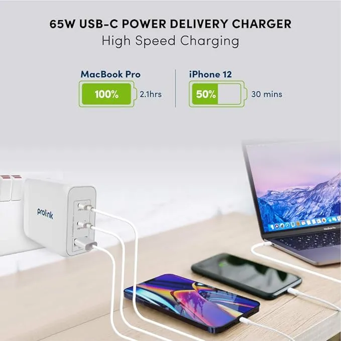 Prolink%203port%2065W%20Travel%20Wall%20Charger%20with%20Intellisense%20(PTC36501)%20-%20Image%202