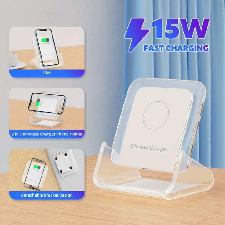 (Preorder) OWIRE 15W Wireless Charger Fast Charger Mobile Phone Stand Wireless Fast Charging