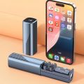 AARON New drawer style H26 wireless lavalier 2x microphone and Type C Receiver for outdoor live streaming noise reduction recording, Vlog, Interview, YouTube, Tiktok (ရင်ချိတ် မိုက်). 