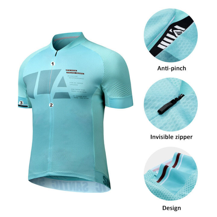 (Preorder)%C2%A0Santic%20Men's%20Summer%20Cycling%20Jersey%20Thin%20Breathable%20Bicycle%20Clothing%20MTB%20Wear%20Outdoor%20Bike%20Jersey%20Cycling%20Jersey%20K9M2091%20-%20Image%207