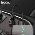(Preorder)HOCO Z49 Level dual port car charger, 2 USB ports charger, supports fast charging. 