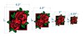 Red Two Rose Sticker - 4 Pcs Set | Laptop Sticker | Car Sticker | Phone Sticker | Waterbottle Sticker | Wall Sticker | Die Cut Sticker| Waterproof Sticker. 