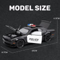 (Preorder) SRT Dodge Challenger Police Car Model Alloy Car Toys For Boys Sound Light Diecast Cars Collection Lover Birthday For Children Metal Gift Toys For Boys ကလေးကစားစရာအရုပ်ကား. 