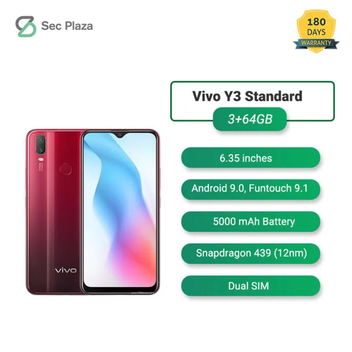 Vivo Y3 Standard 3GB RAM 64GB ROM 13MP+8MP Camera 5000mAh (95% New)