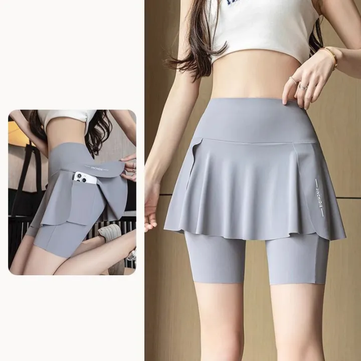 (Preorder)%20SBART%20Fireproof%20Yoga%20Pants%20for%20Walking%20with%20Pockets,%20Women's%20Quick-Drying%20Ice%20Silk%20Sports%20Skirt%20and%20Running%20Fitness%20Skirt%20-%20Image%209