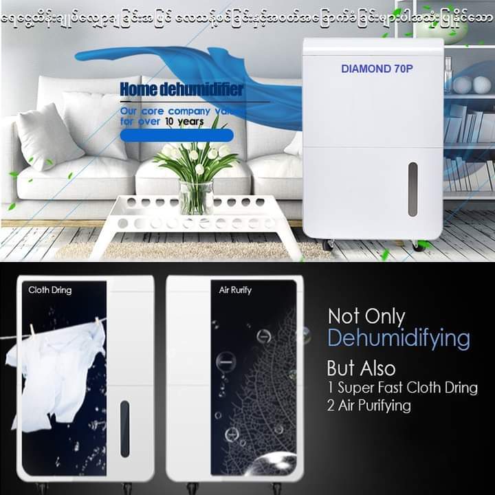 Diamond%2070P%20%7C%20Commercial%20Dehumidifier%20with%20Pump%2070L/Day,%20820W%20,%20Up%20to%201400sqft(360m%C2%B3),%20Ionizer%20,15ft%20Drain%20Pump%20,%20WiFi%20App%20Control%20-%20Image%203