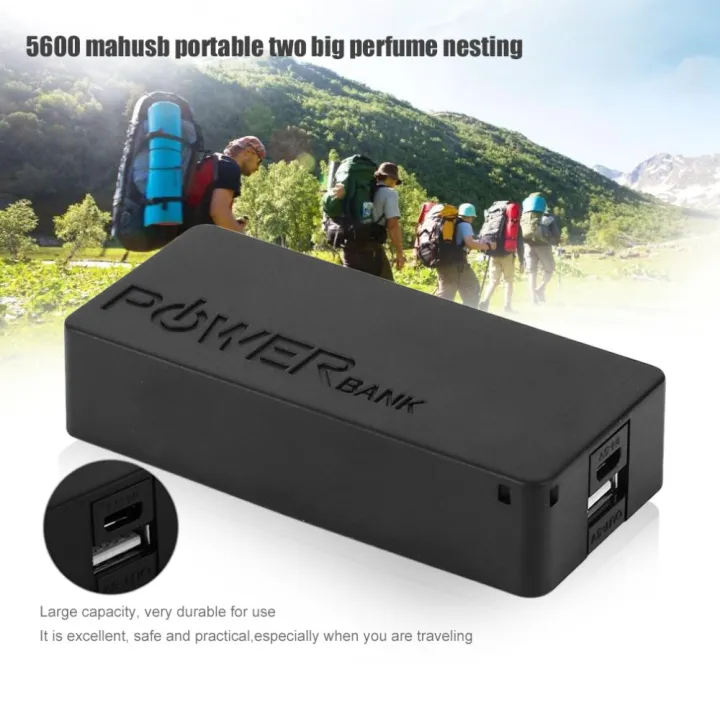 2X18650 USB Power Bank Case Kit 18650 Battery Charger DIY Box Shell Kit without battery, Input: 5V/1A (MAX)