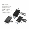 All in One Micro USB Type-c OTG TF SD Card Reader Dual Slot Flash Memory Card Adapter. 