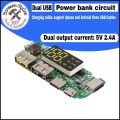 Dual USB 2.4A Power bank circuit board. 
