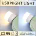 USB Plug Lamp LED Book Eye Protection Round Reading Night Light. 