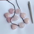 Rose Quartz Heart shape pendant,  ပန်းရောင် သလင်းကျောက် အသဲပုံ ဆွဲသီး၊. 