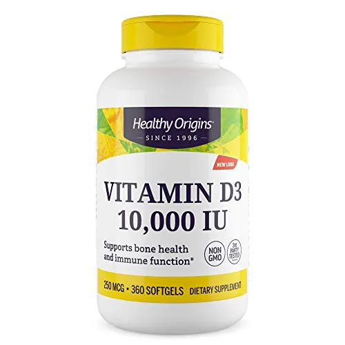 Healthy Origins Vitamin D3 10,000 IU , 360 Softgels(exp: 3/2024)