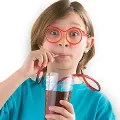 Drinking Silly Straw Glasses Novelty Tube Fun Eyeglasses Straw. 