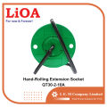 LiOA Hand-Rolling Extension Socket 30M (1 switch, 3 outlets). 