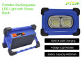 Portable Rechargeable LED Light with Power Bank. 