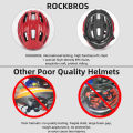 (Preorder) ROCKBROS Night Cycling Helmet Safety Helmet With Bicycle Warning Light Bicycle Helmet With USB Rechargeable Light Helmet Light စက်ဘီးဦးထုပ်. 
