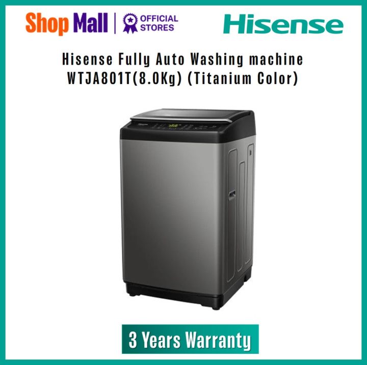 Hisense Fully Auto Washing machine WTJA801T(8.0Kg) (Titanium Color 