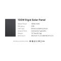 EcoFlow 100W Rigid Solar Panel (1pc). 