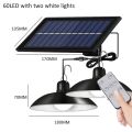 SOLAR PANEL + TWO PENDANT  LAMPS ( ဆိုလာမီးအိမ် ၂ ခု+ ဆိုလာပြား +  အပိုပစည်းစုံ )လင်းအား60မီတာပတ်လည်ထိရ / မီးကြိုး ပေ၂၀ ပါ. 