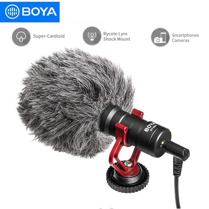 BOYA by-MM1 Universal Cardiod  Microphone for iPhone Android Smartphone PC Canon Nikon DSLR Camera Recording Vlog