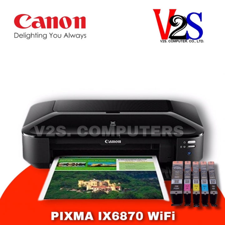 (Preorder) Printer (Printer) Canon Pixma IX6870 WIFI Inkjet Wide-Format A3 with 1 set of genuine ink, 1 year warranty