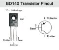 5pcs BD139 + 5pcs BD140 TO-126 Silicon NPN PNP Transistor Low Voltage 80V 1.5A. 
