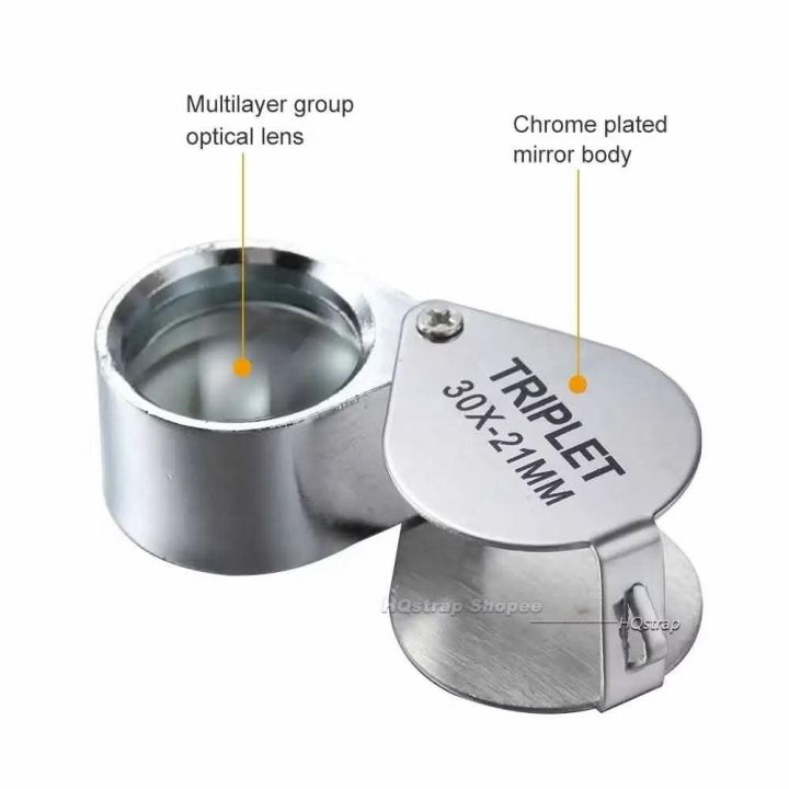 10X/20X/30X%20Pocket%20Loupe%20Magnifier%20Jewelry%20Watch%20Accessories%20Magnifying%20Glass%20Foldable%20Triplet%20Jewelers%20Eye%20Glass%20Tool%20Reading%20Magnifier%20Device%20-%20Image%206